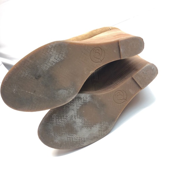 Lucky Brand Yakeena Boot Wedge Heel Suede Boho Bootie Shoe - Picture 3 of 6